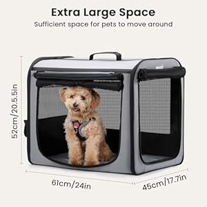 Dog Car Carrier Stable and Light Weight, Dog Carrier for Car, Portable Dog Car Crate with Breathable Windows, Foldable Pet Carrier for Both Indoor and Outdoor Use, Dog Travel Crate with Curtain Gray Dog Car Carrier Stable and Light Weight Dog Carrier for Car Portable Dog Car Crate with Breathable Windows Foldable Pet Carrier for Both Indoor and Outdoor Use Dog Travel Crate with Curtain Gray