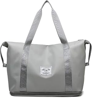 Eco Memos Borse per Viaggiare Grandi da Trasportare con Separazione Asciutta e Bagnata, Borse da Palestra per Sport Spaziali Espandibili, Borse da Viaggio da Donna con Tasche Multiple