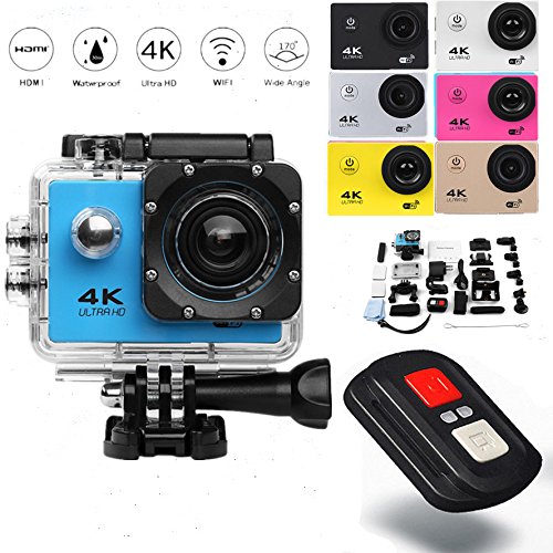 Action Kamera Ultra-HD-Bildschirm Wasserdicht Camcorder 170 Grad Weitwinkel-Objektiv Unterwasserkamera mit wiederaufladbaren