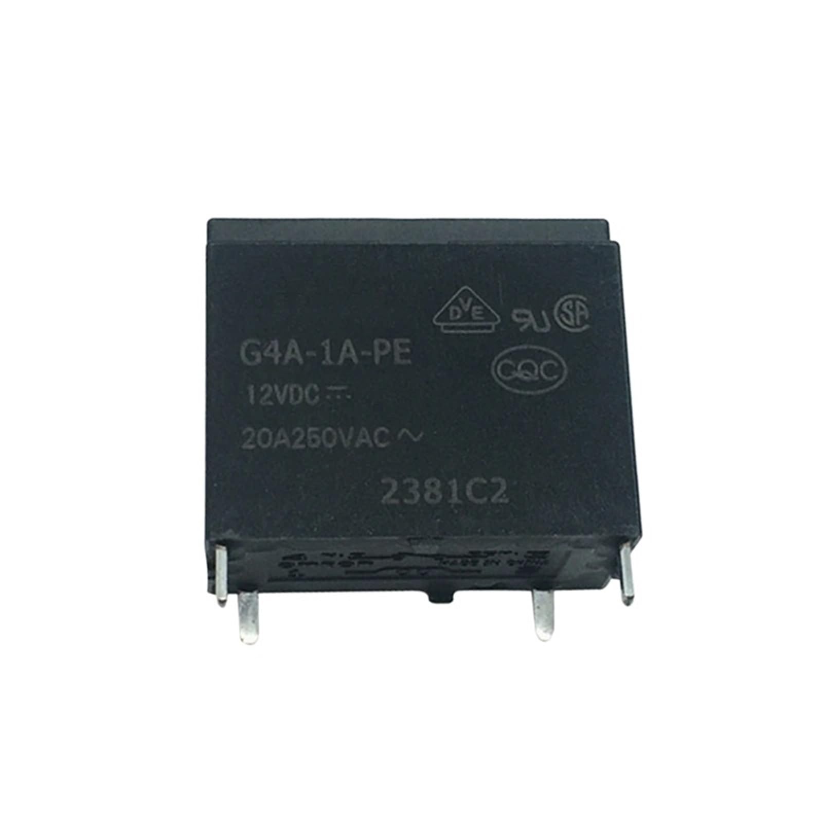 Przekaźnik AGD, G4A-1A-PE E-CN-5 V, 12 V, 24 V, DC 5 V, 12 V, 24 V, 4 piny, 20 A, mała moc przekaźnika prędkości wiatru (G4A-1A-PE-24VDC)