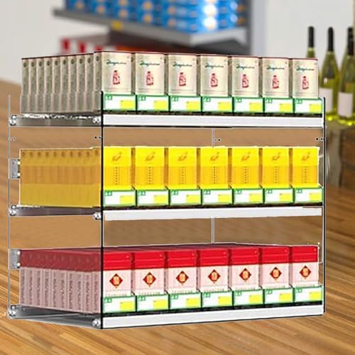 Automatic Acrylic Cigarette Pusher Display Holder - Wall Mounted Organizer for Retail Stores, Efficient Space-Saving Solution, Maximize Visibility & Easy Access
