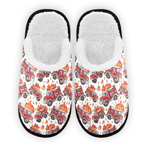 Combustion Car Slippers For Women Men Soft Memory Foam Non-Slip Transportation Winter Indoor House Shoes Travel Slipper