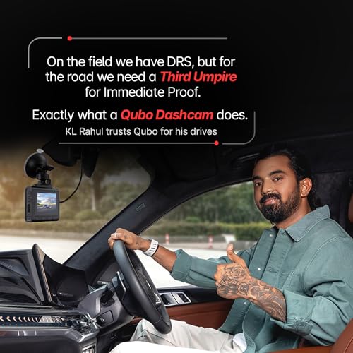 Image of Qubo Car Dashcam Pro 2.7K Dual Channel from Hero Group [2026 Edition] | NightPulse Vision | 5MP QHD+ Front (140), 2MP FHD Rear | G-Sensor |2 inch LCD |Built-in GPS, Wi-Fi, Mic |1TB Storage| Made in India