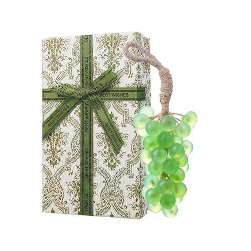 OUKEYA Handmade Grape Soap Gift Set Body Cleansing Soap with Rich Grape Aroma Moisturising & Antioxidant Bar Soapy for Bathing Decoration Gifting Freshing Air