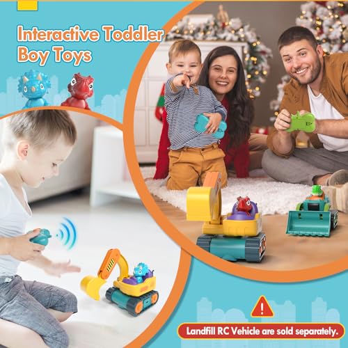 Lehoo Castle 2 Year Old Boy Toys, Remote Control Cars for Kids, Construction Toys Excavator Toy, 2 3 4 Year Old Boy Gifts - Image 4