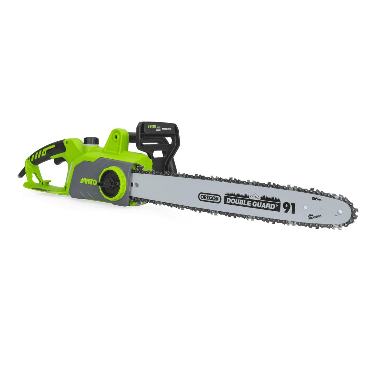 Motosierra 1800 W eléctrico Guide Oregon hoja 405 mm – 57 eslabones – paso 3/8 " – Freno Auto – ajuste de la tensión de cadena