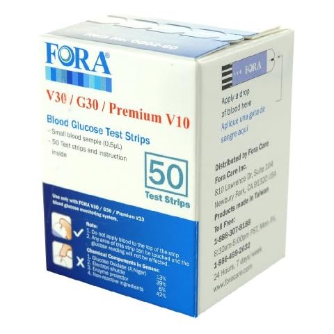 FORA V30/G30/PremV10 DME Test Strips, 50 Strips Cover