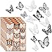 90 Stück 3D-Schmetterling-Wandaufkleber, filigrane hohlgeschnitzte Wandaufkleber für Schlafzimmer, Party, Hochzeitsdekoration (schwarz und weiß)