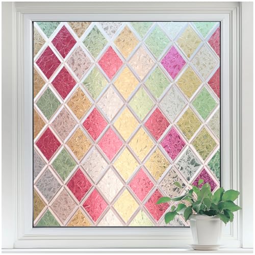 Película decorativa para ventana stained glass 17.5 x 78.7 pulgadas miniatura 5