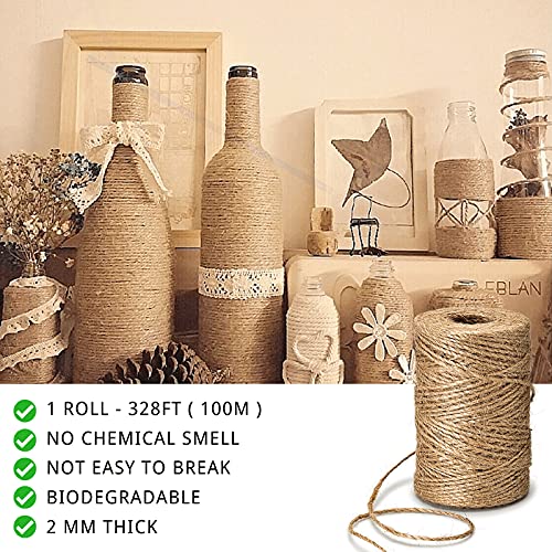 Jute-Twine-Natural-Hemp-Rope-for-Crafts-328-Feet-2-MM-Burlap-Banner-String-Roll-Garden-Ribbon-for-Climbing-Plants-Thick-Gift-Wrapping-Packing-Brown-Cord-Heavy-Duty-Outdoor-Decorative-Wired-Sisal