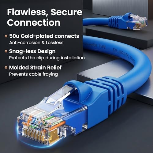 Cables Patch Cat 6 0.5 ft Azul Pack x100 miniatura 4