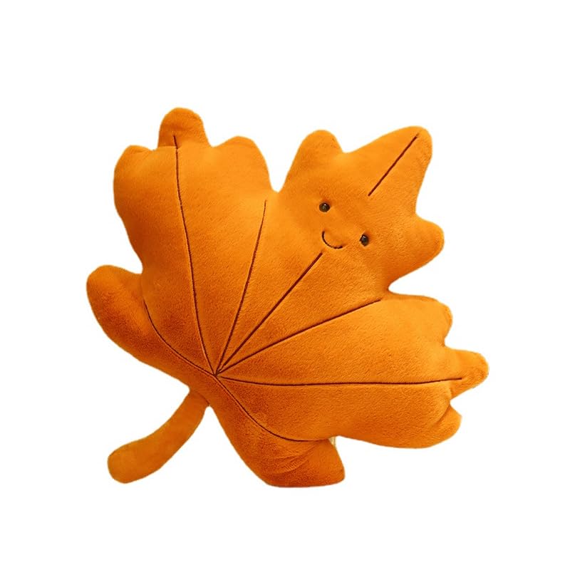 ALOEU Leaves Plush Pillow Kawaii Maple Leaf Ginkgo Leaf Green Lea...