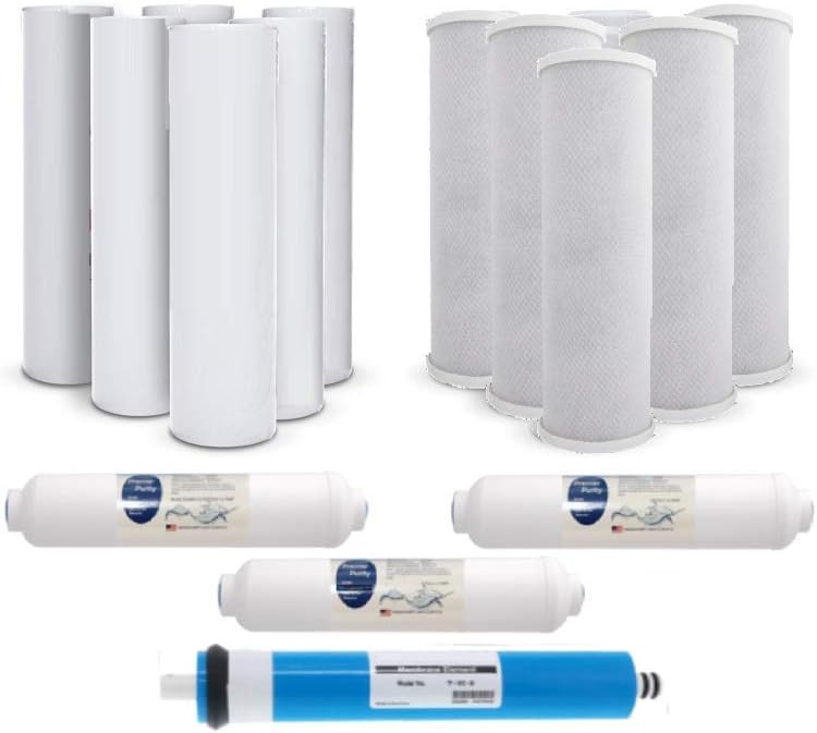 Replacement RO Filters for 4-Stage 75 GPD Reverse Osmosis Water Filtration Systems | 3 Years Supply | Pack of 16