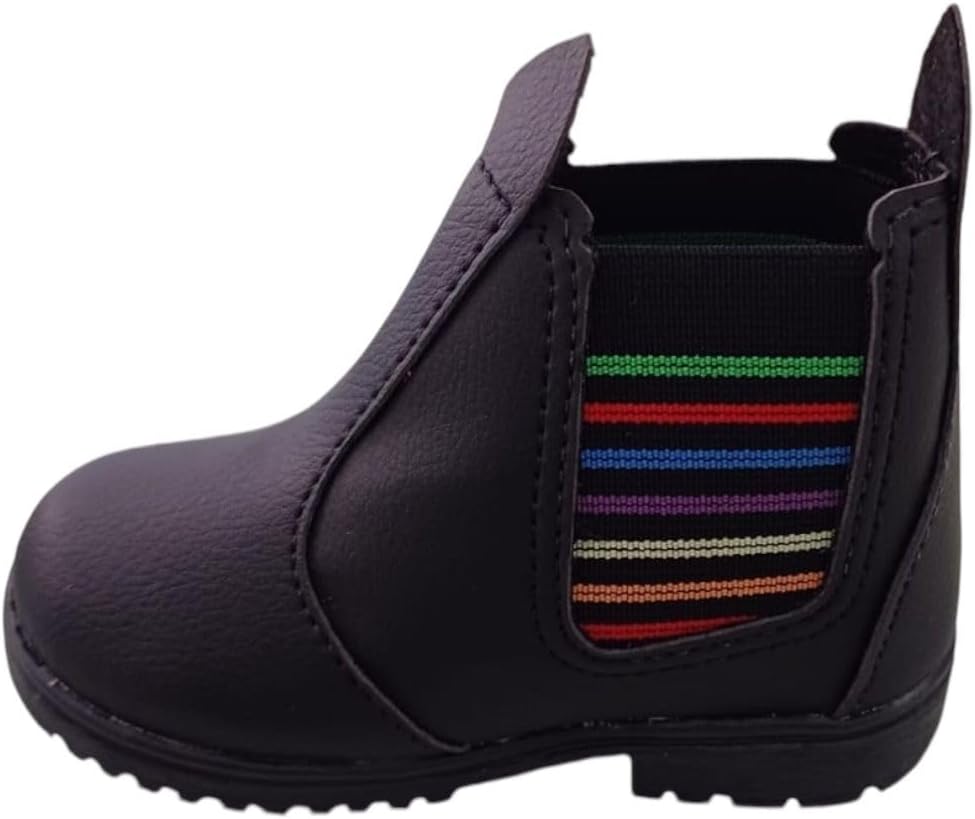 Bota Infantil Menino Menina Galocha Preta com Elastico Dia a Dia Todas as Estações