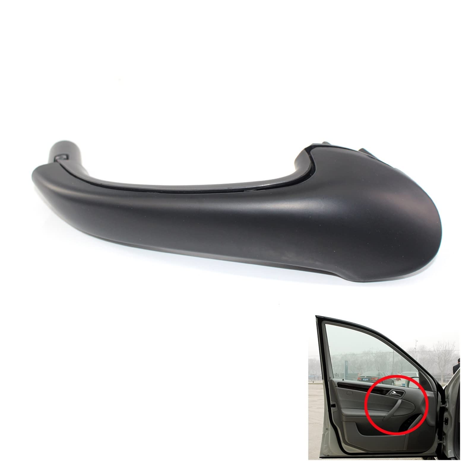 XENITE Maniglie Interne per Portiere Maniglia per Porta con Impugnatura Anteriore Sinistra Nera per Classe C W203 2003-07 Plastica ABS