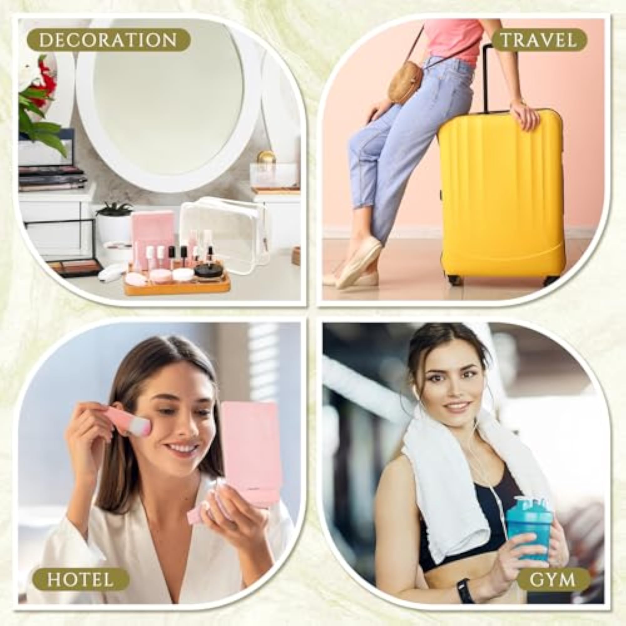 20 Pack Travel Makeup Containers Set Mini Makeup Brush