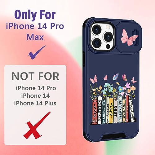 Image of Funermei (2in1 for iPhone 14 Pro Max Case for Women Cute Girls Phone Cover Kawaii Girly Aesthetic Book Design with Camera Cover Funda for Apple for iPhone 14 Pro Max Case