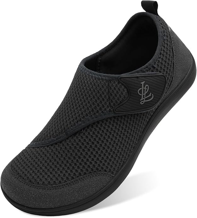 L-RUN Mens Wide Walking Shoes Breathable Barefoot Shoe Wide Wi...