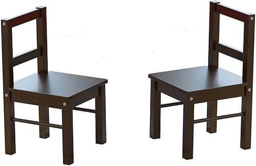 UTEX Par de sillas de madera para niños para jugar o actividad, juego de 2, espresso..