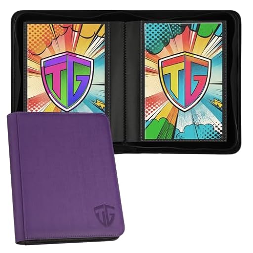TCGUARD Carpeta para 24 libros de cómics con fundas para cómics actuales, Silver Age y cómics normales en bolsas y cajas para coleccionistas de cómics, color morado | Ya disponible en tu tienda friki favorita! En mundofriki.es!