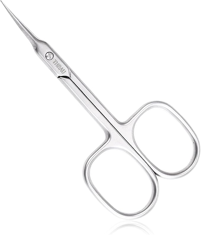 THRAU Cuticle Scissors Extra Fine for Manicure and