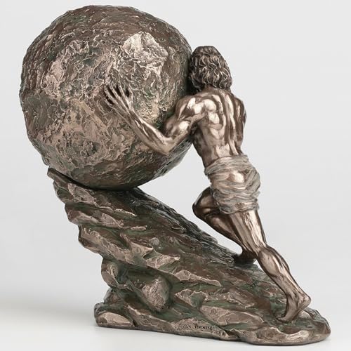 Estatua Sisyphus 17 cm Bronce Resina miniatura 6
