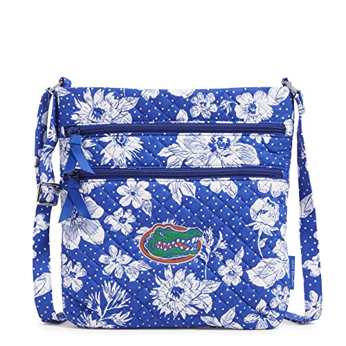 Vera-Bradley-Womens-Cotton-Collegiate-Triple-Zip-Hipster-Crossbody-Purse-Multiple-Teams-Available