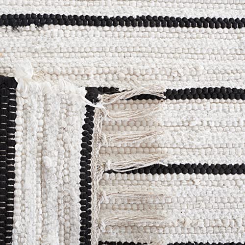 Tapete SAFAVIEH Kilim Rayado 4x6 Negro e Ivory miniatura 7