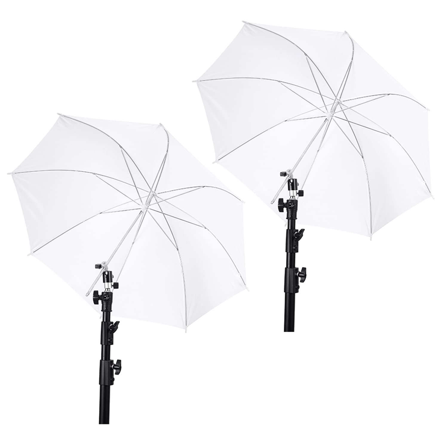 eWINNER Translucent Soft Light or Gold Black Reflective Professional Photography Studio Lighting Umbrellas (2pack 43" white)
