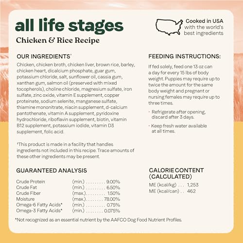 CANIDAE All Life Stages Dog Wet Food Made with Chicken & Rice, 13 oz by CANIDAE