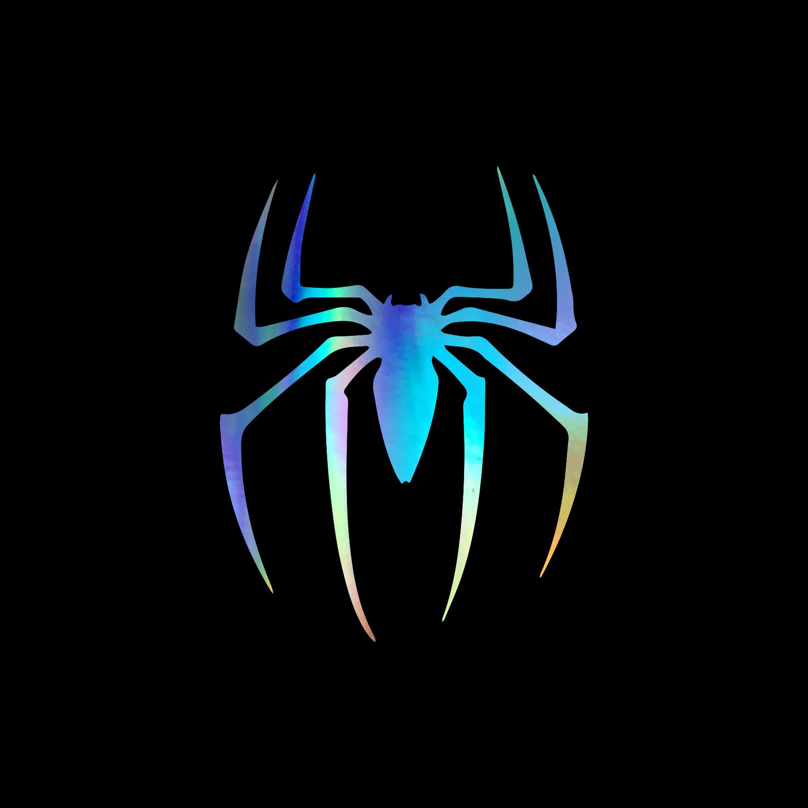 Spider Silhouette Vinyl Decal Notebook Car Laptop 4.25" x 5.5" (Holographic)