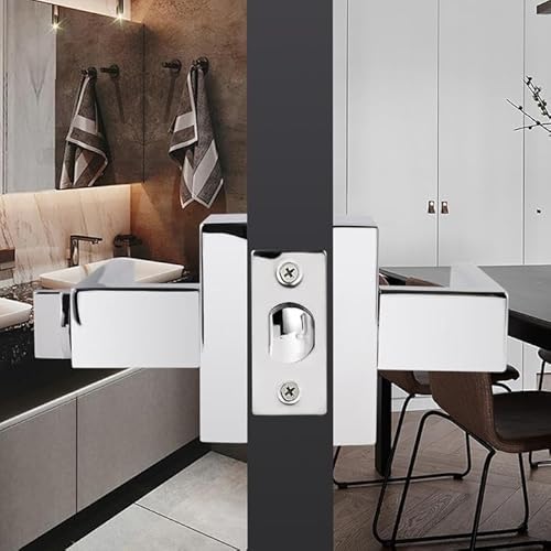 Probrico Square Privacy Door Lever, Heavy Duty Bed Bath Room Door Handle, Keyless Interior Door Knob Locksets for Left or Right Handed Doors, Polished Chrome, 1 Pack - Image 6