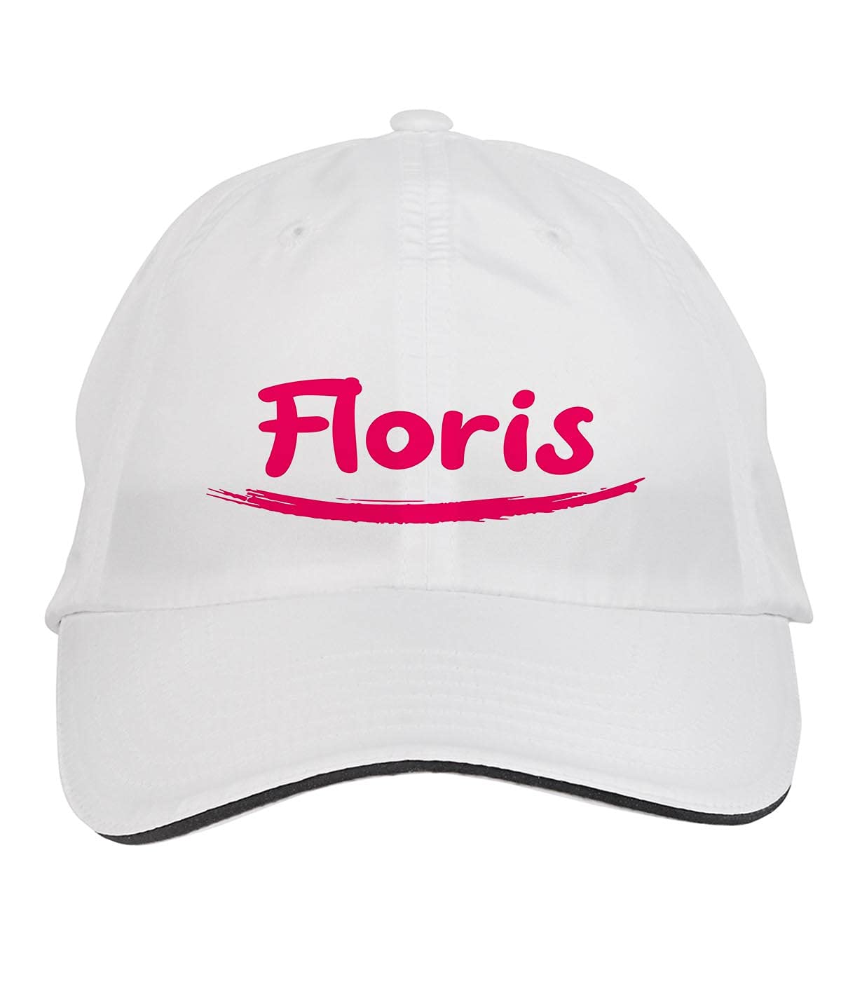 MakoroniFloris Name Hat Adjustable Cap, DesJ3 White