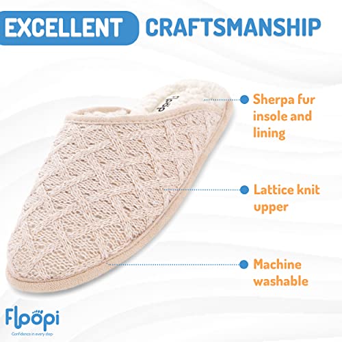 Floopi Slippers for Women Kelly Indoor Outdoor Plaid Faux Sherpa Fur Lined Scuff Slipper W/Memory Foam2