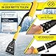 DUNLOP Eiskratzer Auto mit Besen Blitzschnell Eis und Schnee mit 105 mm breiter Spezial Mikrolippe schonend entfernen Teleskop Car Scheibenkratzer