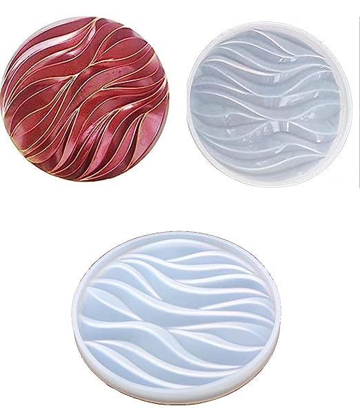 Image of SNOOGG Pack of 1 Round WV Silicone Mold for Epoxy Resin Art, DIY Casting, Making Coasters, Home Decoration, Cup Mats, and Customized Craft Projects