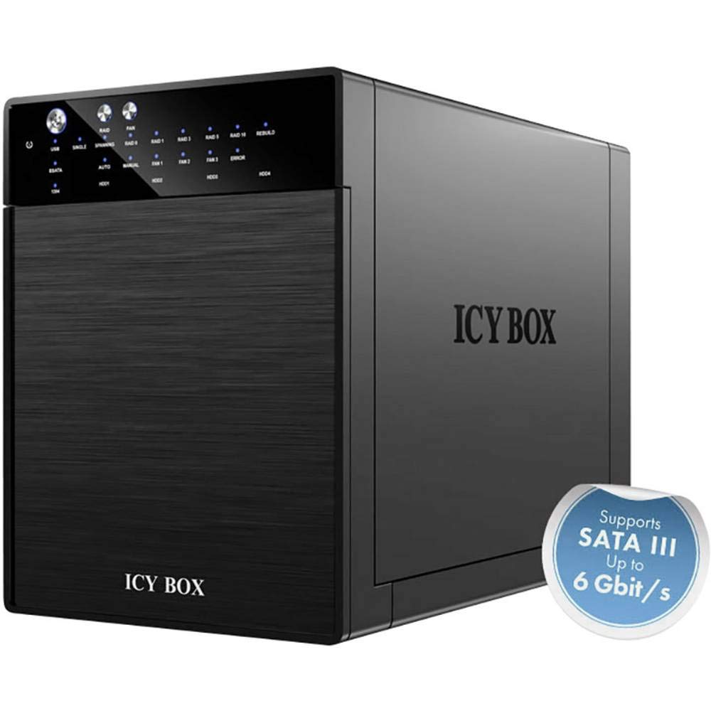 RaidSonic IcyBox IB-RD3640SU3 obudowa dysku twardego (4 x 8,9 cm (3,5 cala), SATA I, SATA III, USB 3.0) czarna