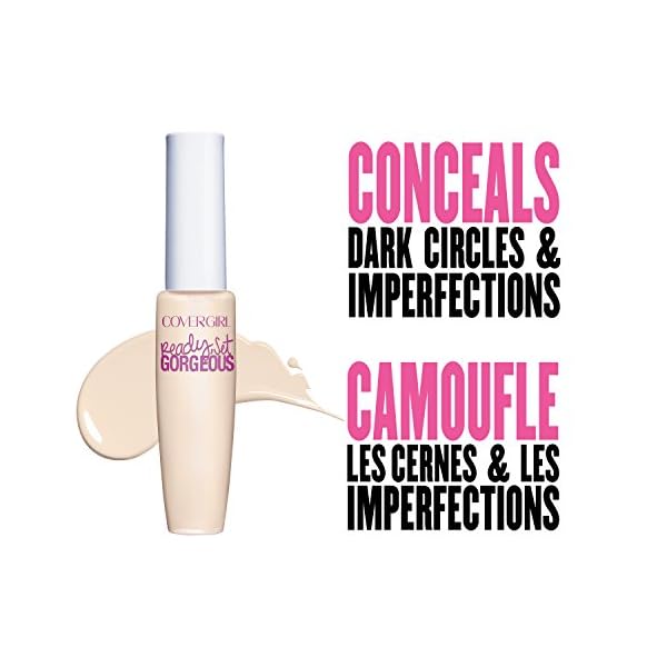 COVERGIRL-Ready-Set-Gorgeous-Fresh-Complexion-Concealer-Fair-105110-037-oz-Packaging-May-Vary COVERGIRL - Clean Matte Concealer, Oil-Free, Lightweight Formula, Blendable, Natural-Looking Coverage, 100% Cruelty-Free
