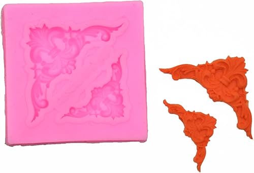 Fondant Mould 5 Pieces European Embossed Flower Candy Flip Silicone Mold Cake Chocolate Decoration Mold DIY Baking Tools