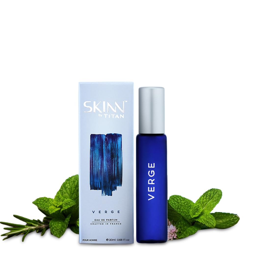 "Skinn by Titan, Verge Long Lasting EDP for Men - 20 mL | Perfume for Men | Eau De Parfum for Men | Men's cologne | Premium Fragrance | Grooming Essentials "