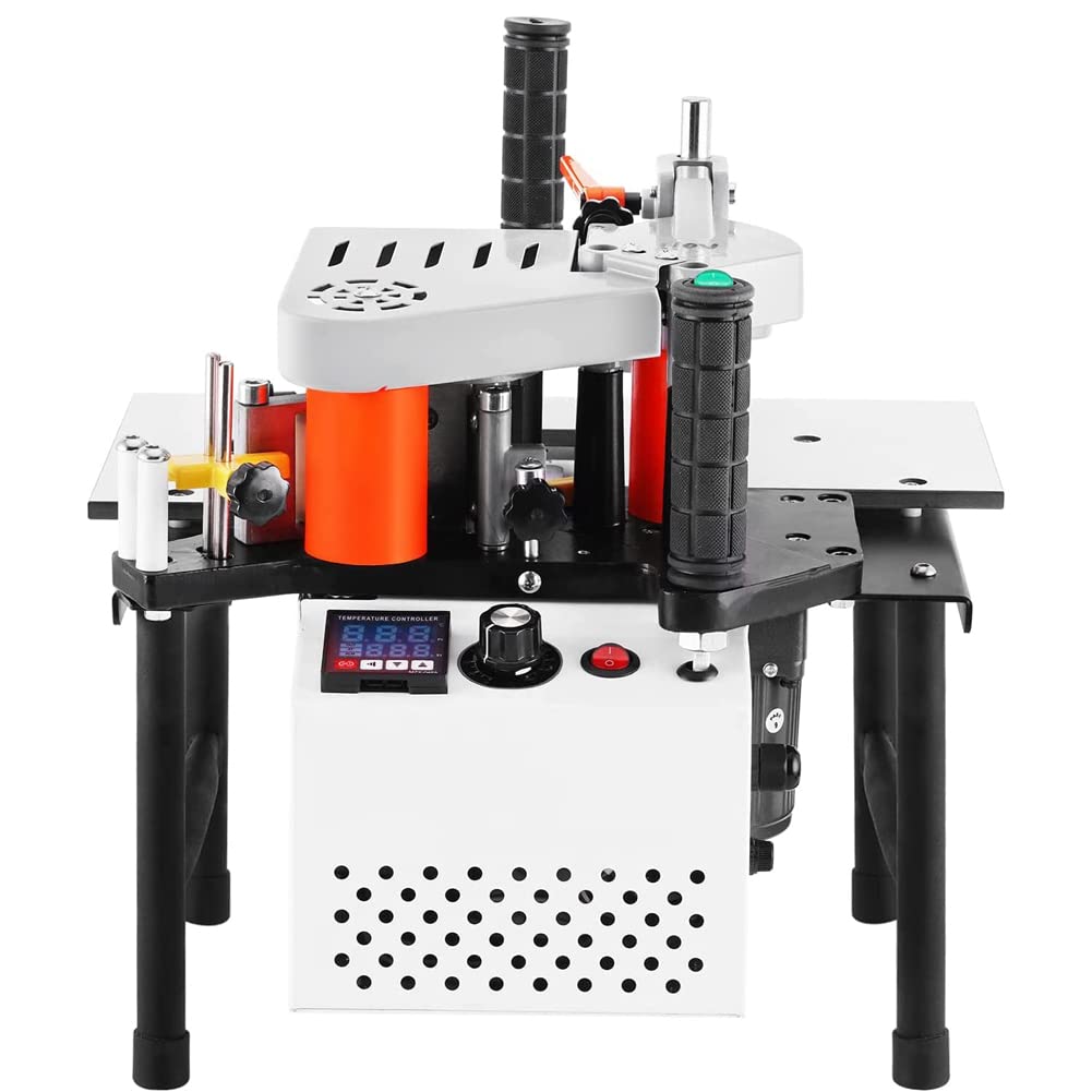Chapadora de Cantos de sobremesa, Máquina chapadora de Cantos de carpintería de Doble Cara de 1200 W, Velocidad de Cantos de 0~6 m/min, Chapadora de Cantos de PVC de Madera, para Bordes Rectos