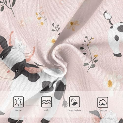 Wusikd Cows Pink Girls' Underwear Cotton Cute Girls Briefs Soft Toddler Underwear 2T3