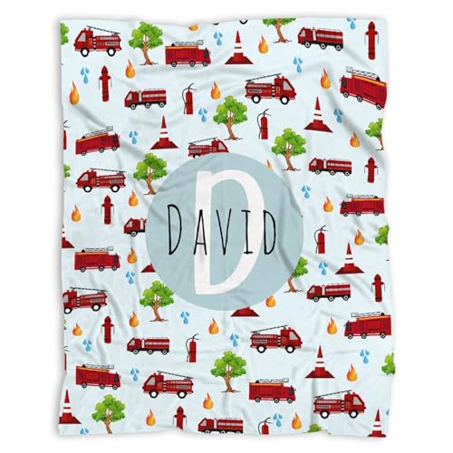 Image of Fire Truck Pattern Baby Blanket Gifts for Boys Girls Super Soft Blanket Swaddle Newborn Cozy Receiving Blanket Stroller Throw 40x30 in for Puppy