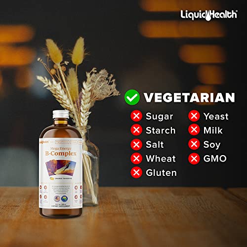 Liquidhealth B Complex Super Mega Energy B Vitamins And Calcium With Magnesium Joint Support Supplement Bundle #TOP5