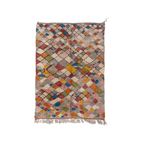 Alfombra de Boujaad marroquí tejida a mano, 100% lana, 3 x 2 m, interior clásico, contemporáneo y bohemio Cover