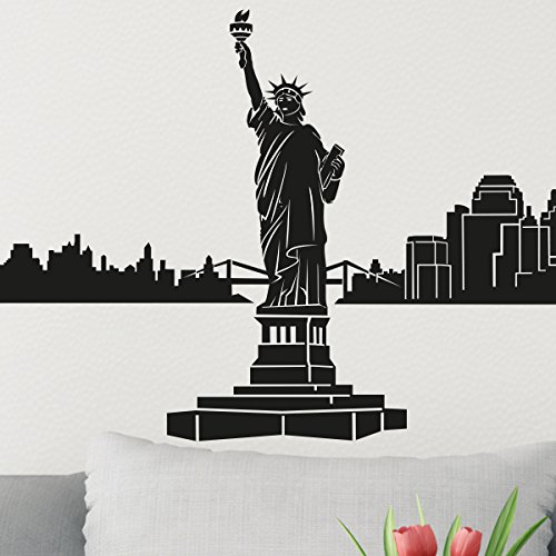 Wandkings Skyline - Deine Stadt wählbar - New York - 125 x 20 cm - Wandaufkleber Wandsticker Wandtattoo – Ansicht 3
