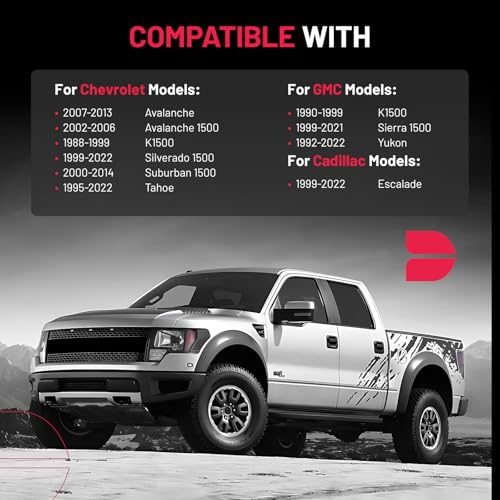 Image of BDFHYK 6x5.5 Wheel Spacers Thickness 1.5 Inch Compatible with Chevy Silverado 1500 1999-2022 Avalanche Suburban Tahoe GMC Sierra 1500 K1500 Yukon, 6x139.7mm 6 Lug M14x1.5 & 108mm Hub Bore No Lip