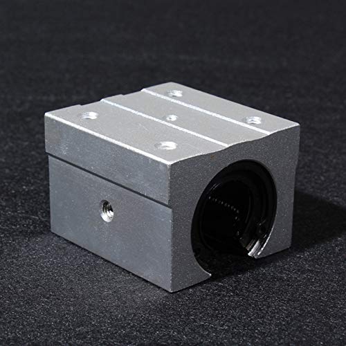 Unidad Deslizante de Rodamiento de Bolas Lineal SBR25UU, DiáMetro de Orificio de 25 Mm Riel de GuíA de Rodamiento de Luz Lineal Soporte de Aluminio CilíNdrico