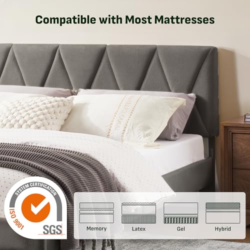 Image of Softa Queen All-in-One Adjustable Bed Frame with Upholstered Bed Frame Headboard and 2 Storage Drawers, Electric Bed with Remote Control and Whisper Quiet Motor, 10-Year Warranty