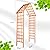VINGLI 9.4ft Wooden Garden Arbor, Wedding Arch for Ceremony, Wood Garden Trellis for Plant Climbing, Pergola for Garden Backyard, Lawn (Teak Color)